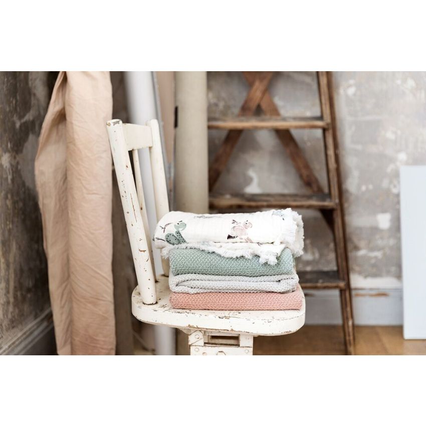 Elodie - Strickdecke Faded Rose