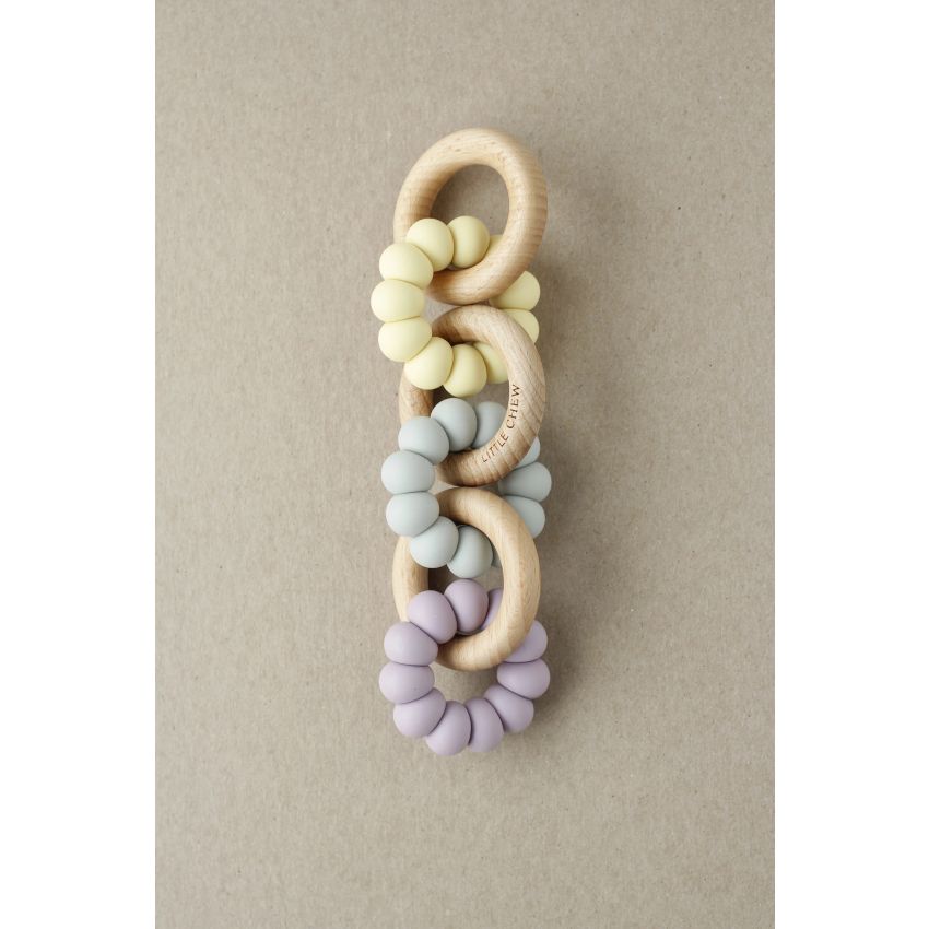 littleCHEW - Autositz- Spielzeug Hana Hellgelb Lavender