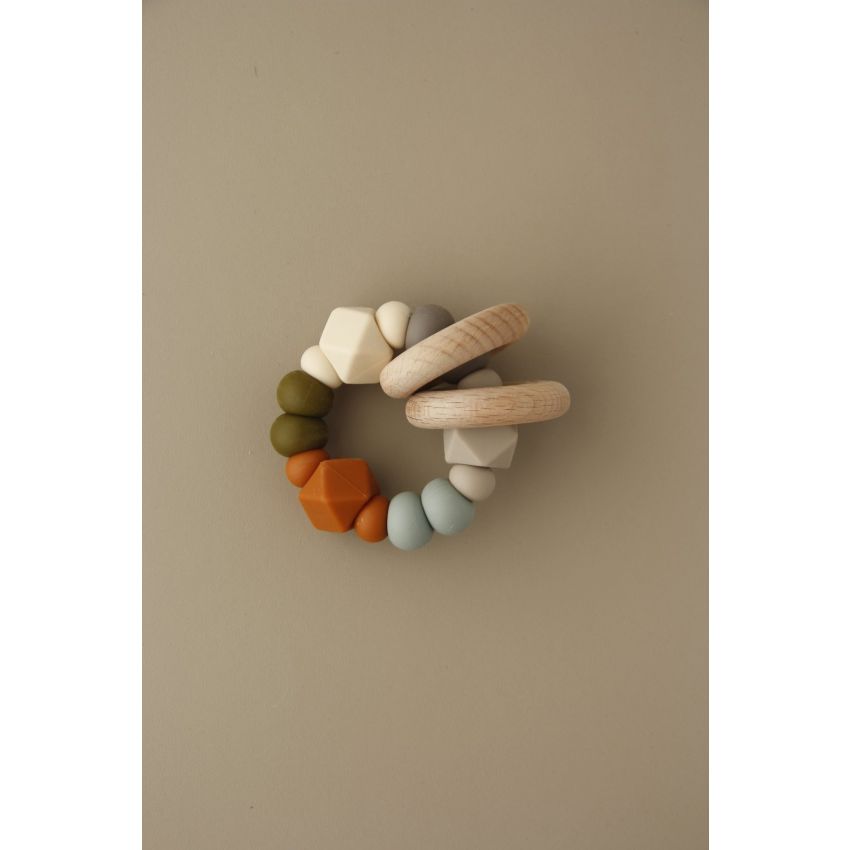 littleCHEW - Greifling Holz & Silikonring Mossi