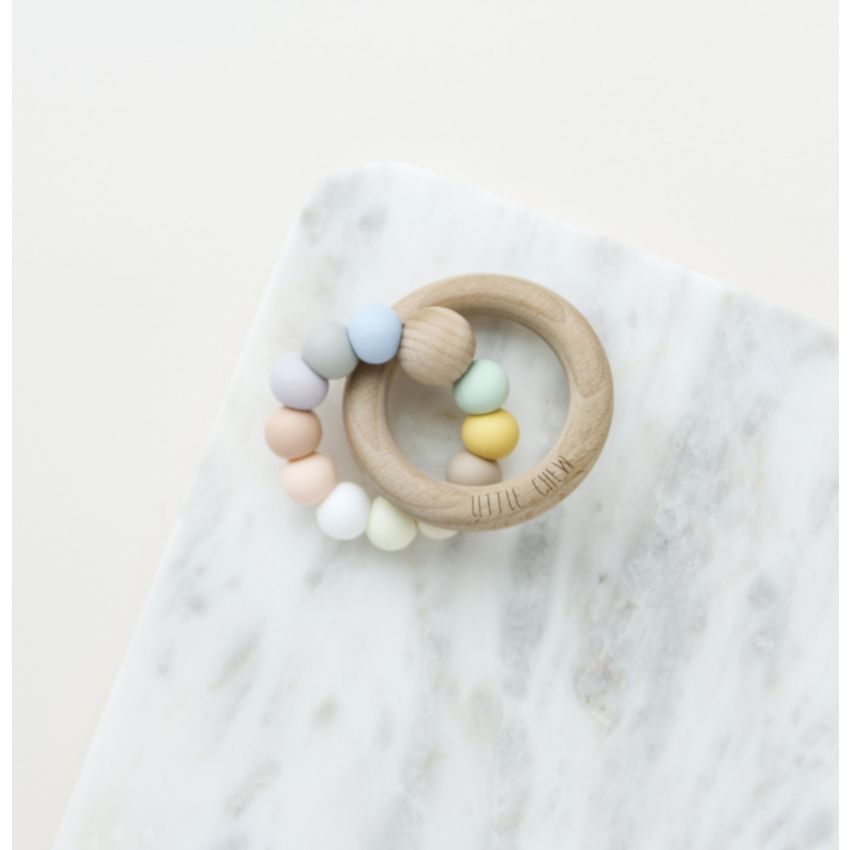 littleCHEW - Greifling Holz & Silikonring Rouge