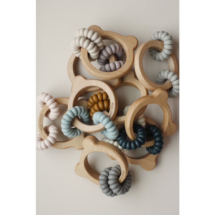 littleCHEW - Greifling Bär Speckle Aquamarine