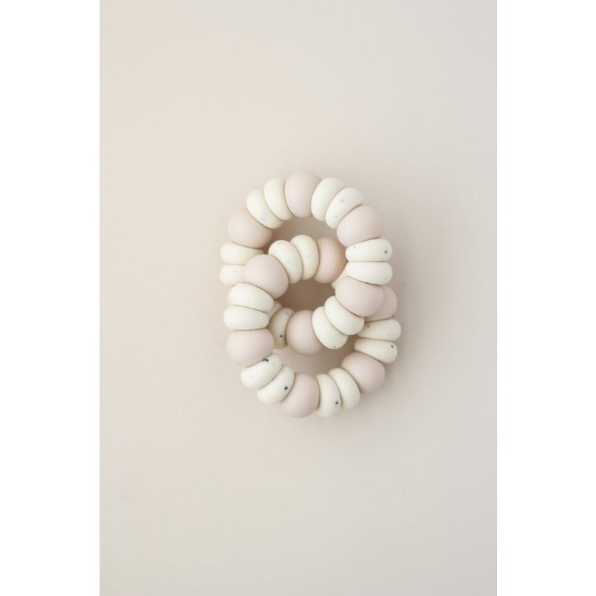 littleCHEW - Greifling Freezer Doppelring Polka Dot Blush