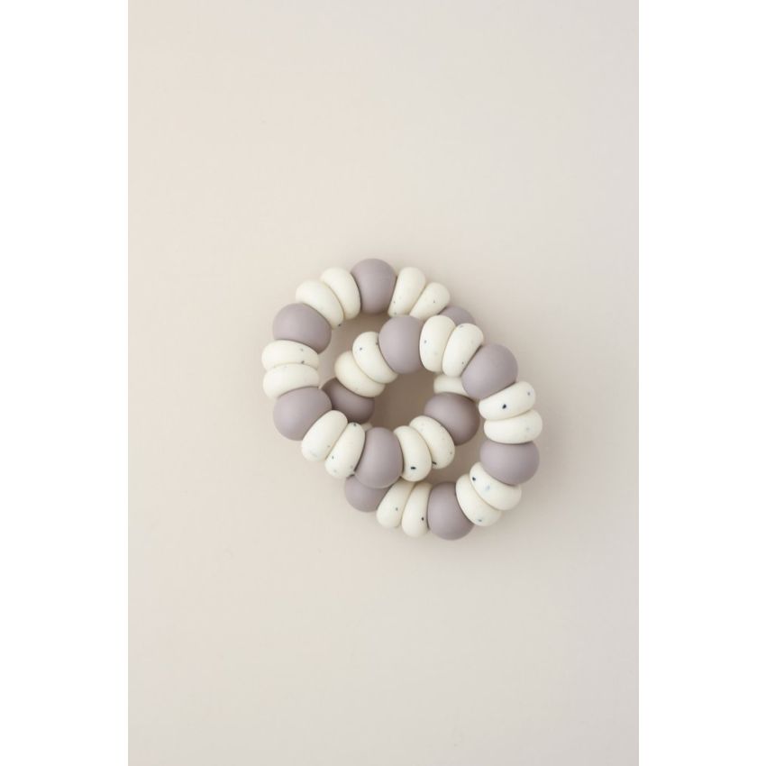 littleCHEW - Greifling Freezer Doppelring Polka Dot Lilac