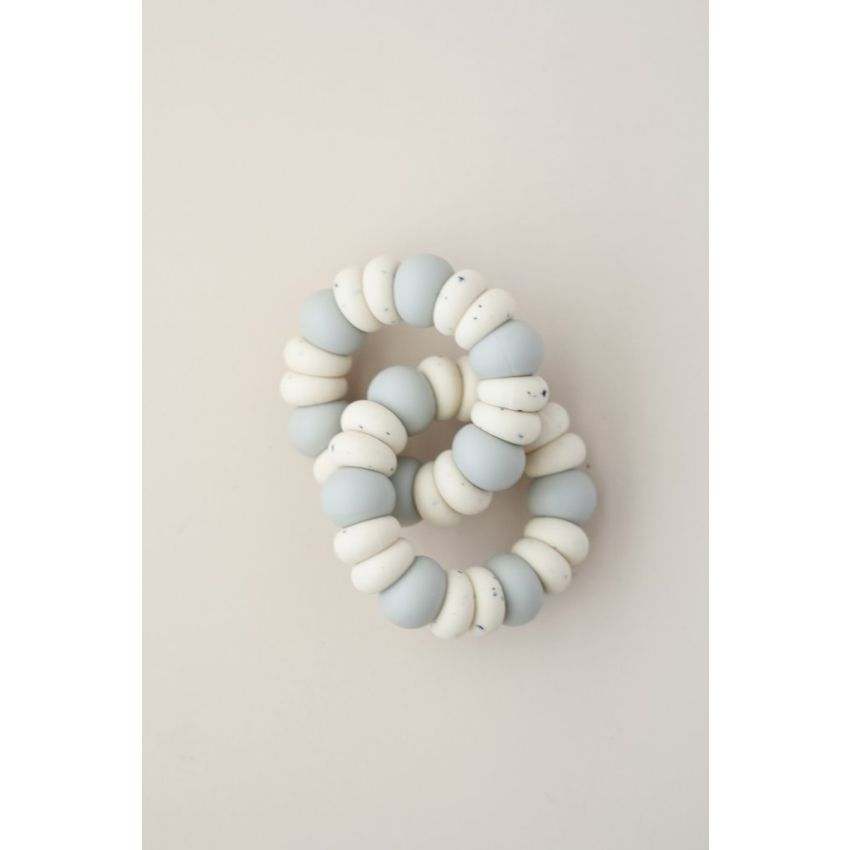 littleCHEW - Greifling Freezer Doppelring Polka Dot Cloud