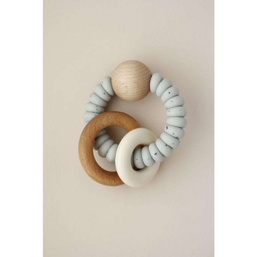 littleCHEW - Greifling Silikonring Meloma Dany Graublau