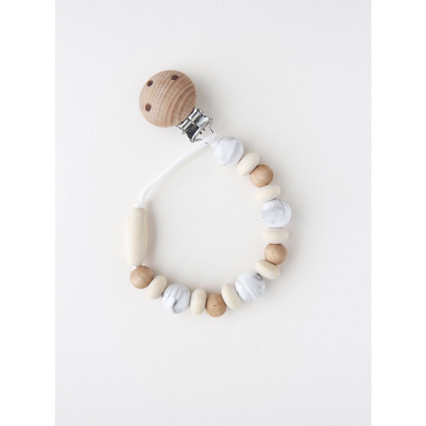 littleCHEW - Schnullerclip Caramel Marble