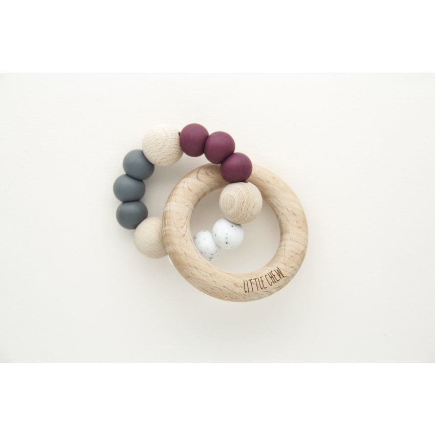 littleCHEW - Greifling Holz & Silikonring Fuzi