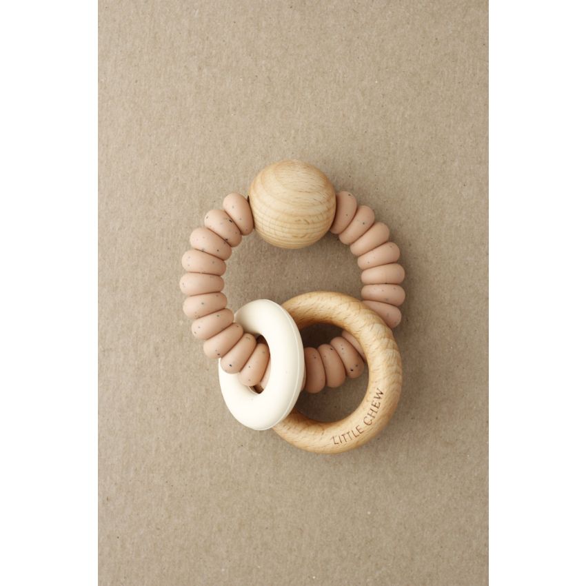 littleCHEW - Greifling Silikonring Meloma Dany Speckled Coral