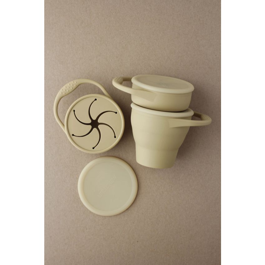 littleCHEW - Snackbecher faltbar Khaki