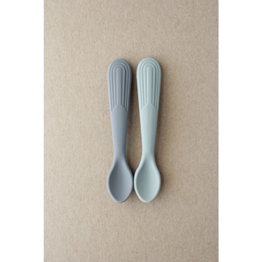 littleCHEW - Löffelset Grau / Hellblau