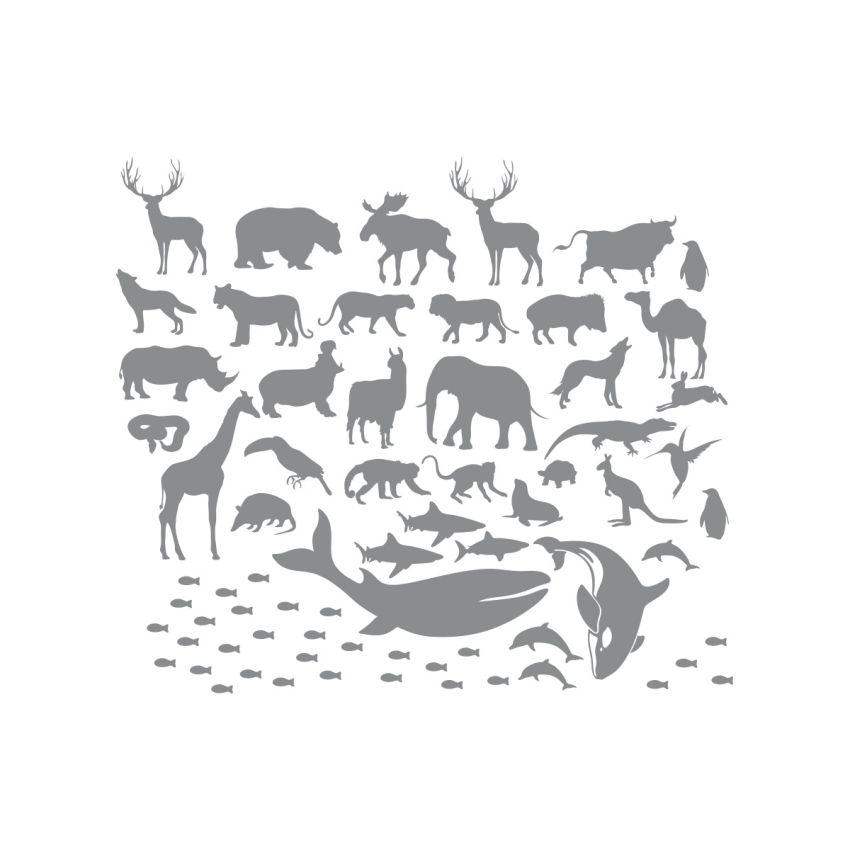 Dekornik - Weltkarte Map 8 Flowers