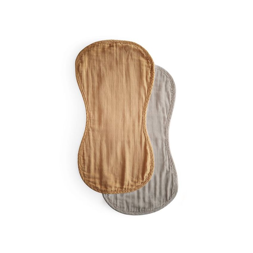 Mushie - Spucktuch Set Fall Yellow- Fog