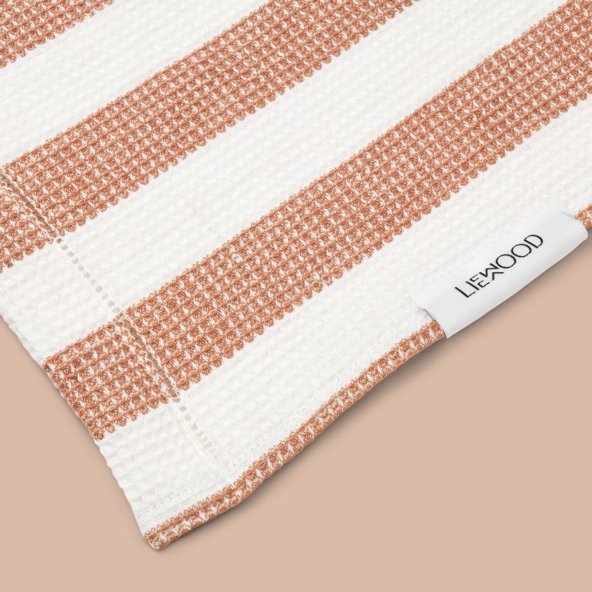 LIEWOOD - Waffelstoff Badetuch Macy White Tuscany Rose