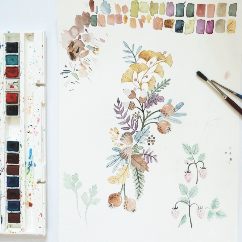 Makaszka - Samtdecke Secret Garden 100x150cm