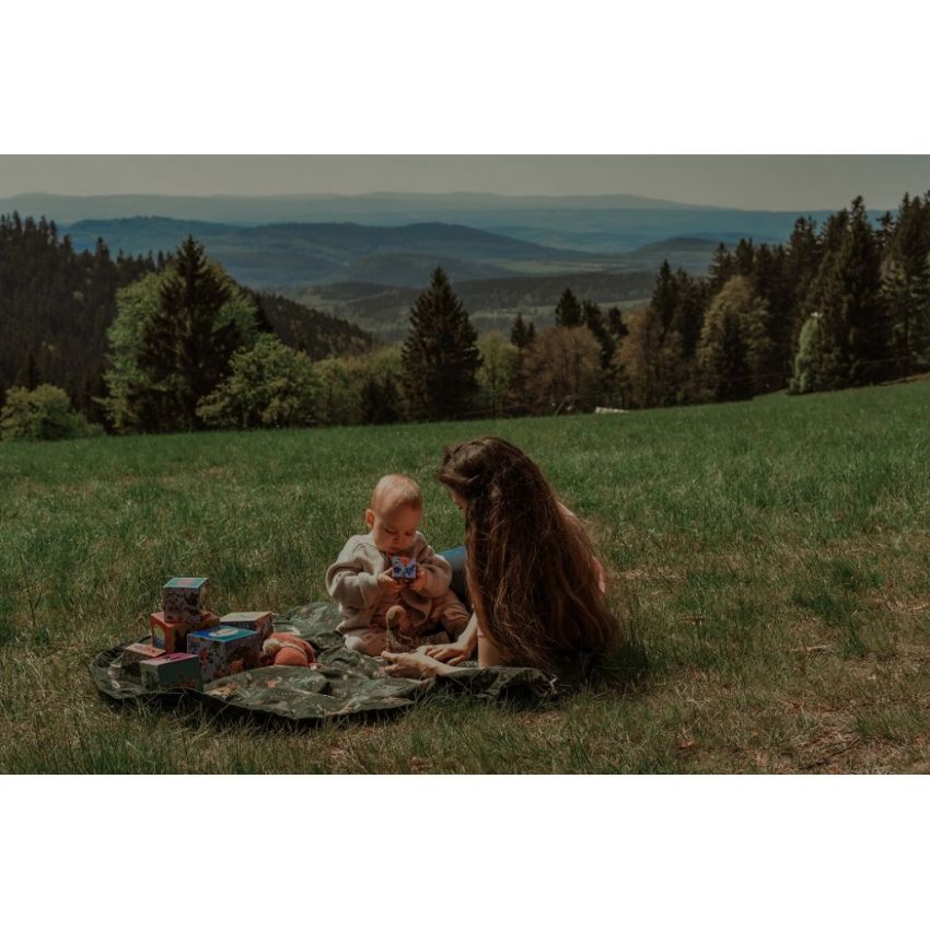 Makaszka - Aufräumsack - Playmat 2in1 Night Flowers