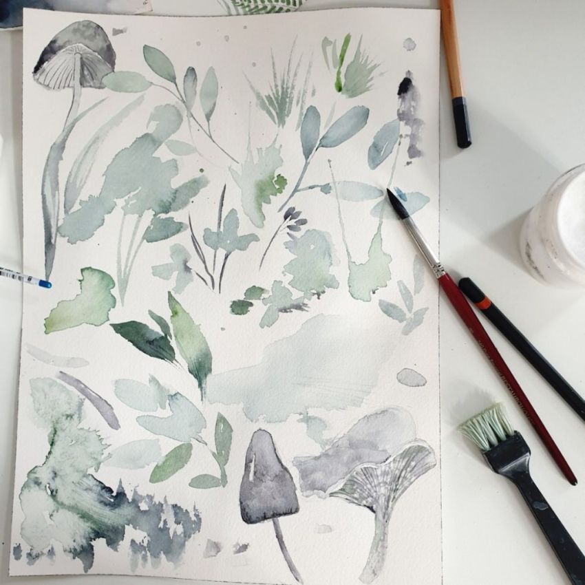 Makaszka - Samtdecke Sage Green 100x150cm