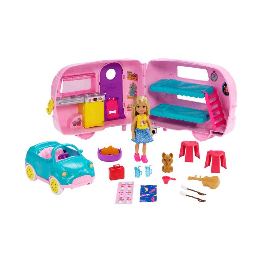 Mattel - Barbie Chelsea Spielset Camper und Puppe