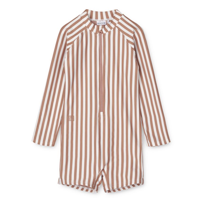 LIEWOOD - Max UV Schwimmanzug Streifen Tuscany Rose Creme
