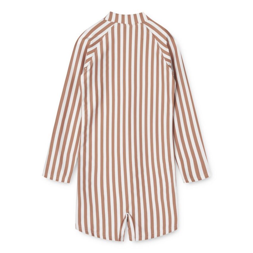 LIEWOOD - Max UV Schwimmanzug Streifen Tuscany Rose Creme
