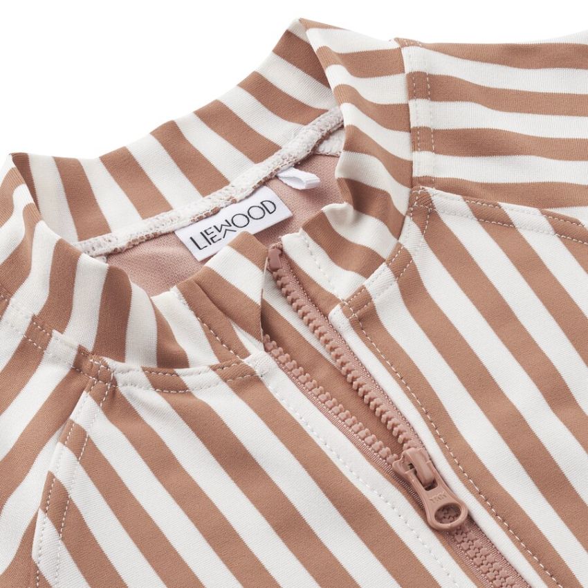 LIEWOOD - Max UV Schwimmanzug Streifen Tuscany Rose Creme