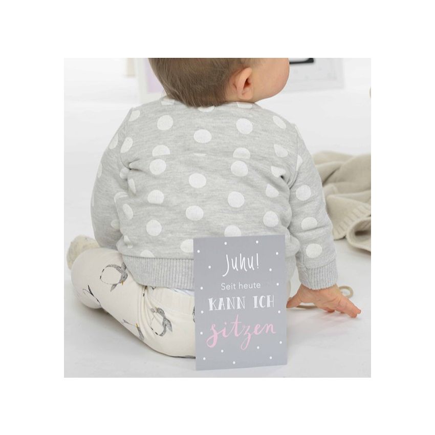 mintkind - Meilensteinkarten- Set Baby pink