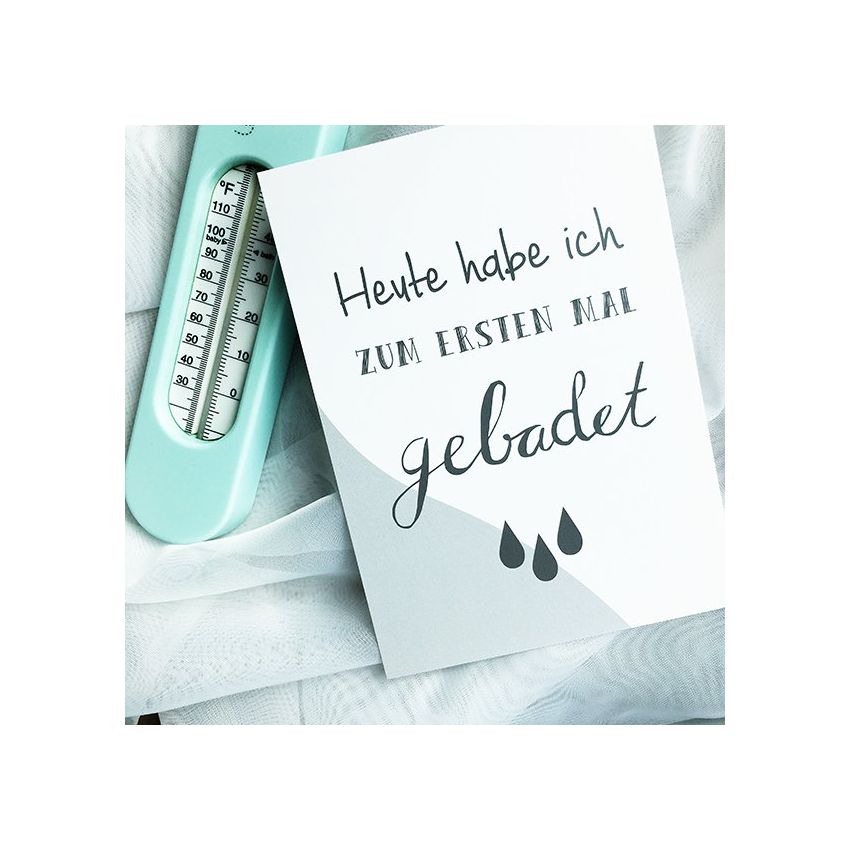 mintkind - Meilensteinkarten- Set Baby grau