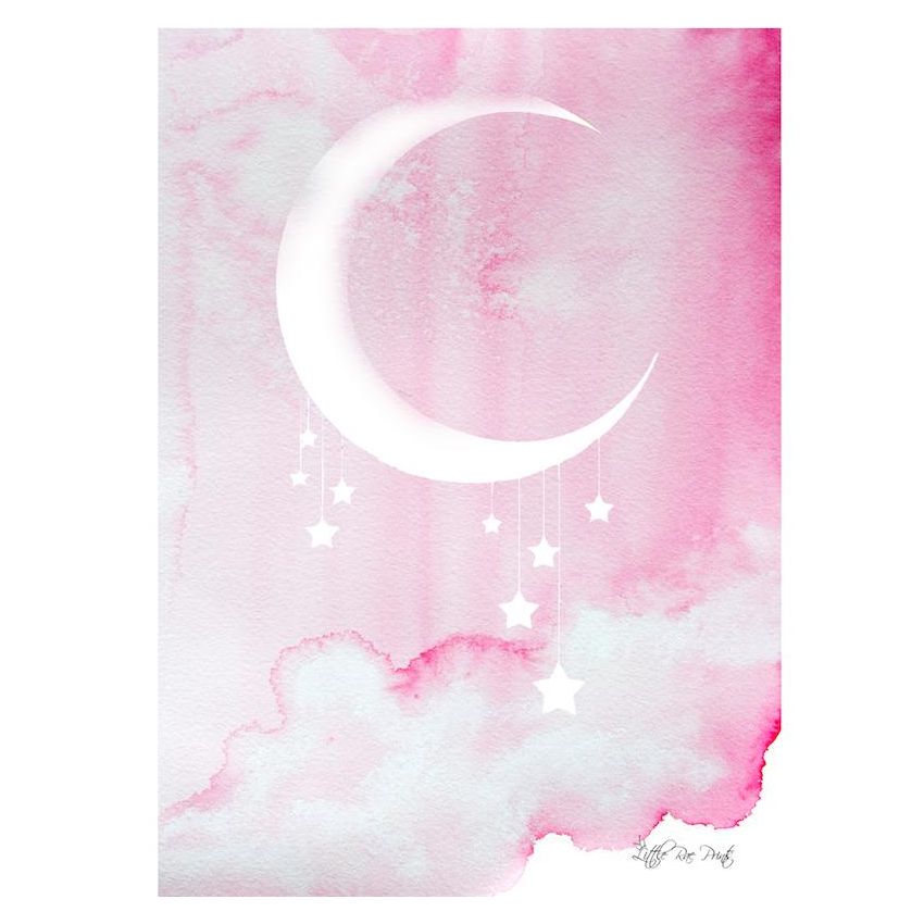 Little Rae Prints - Poster Midnight pink