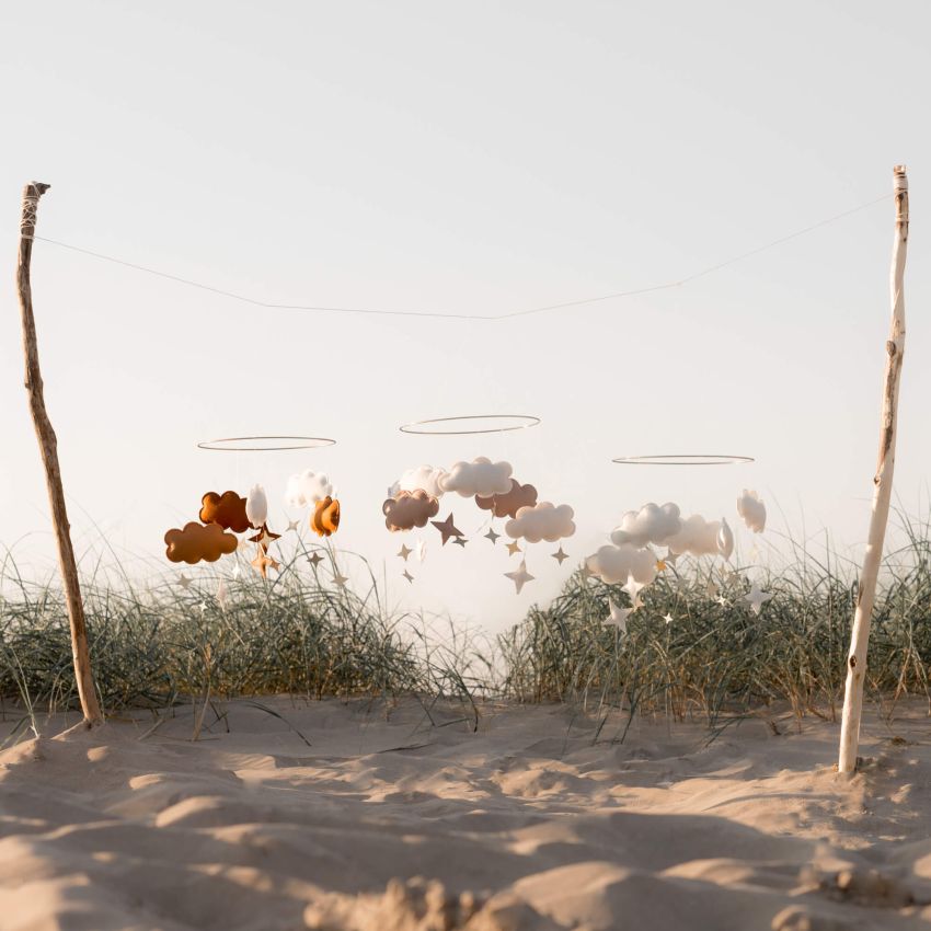 Baby Bello - Mobile Fantasy Clouds Pale Pink