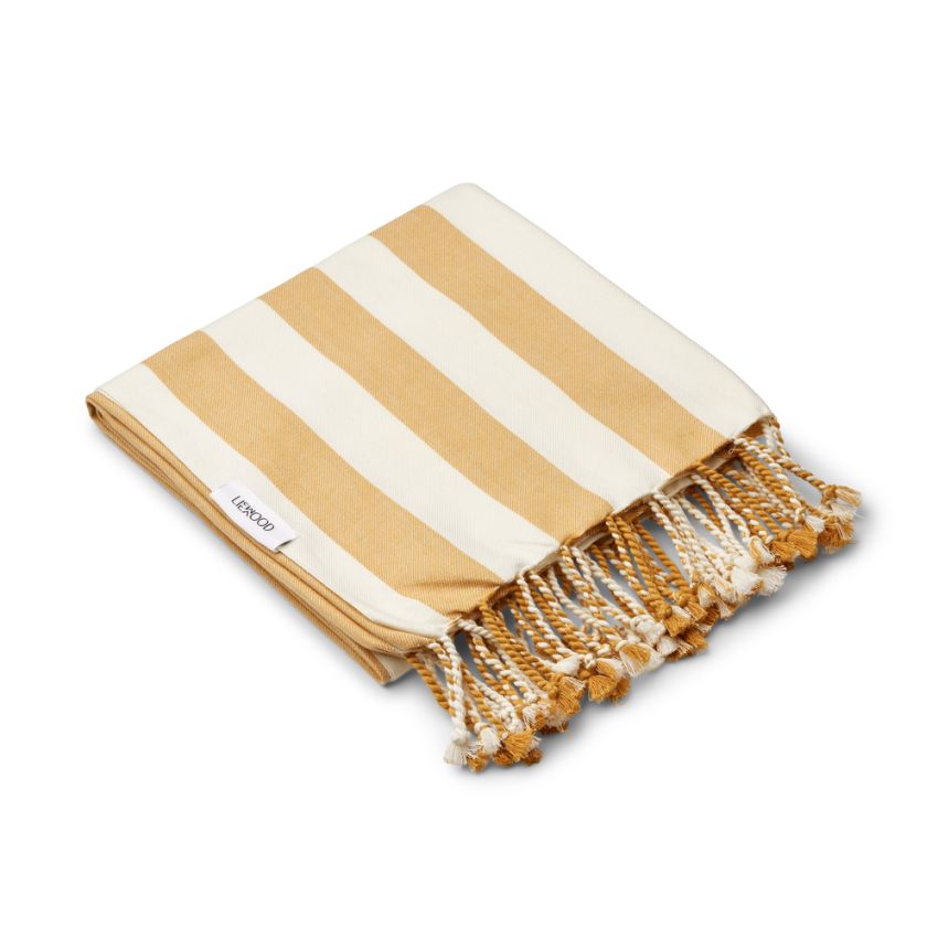 LIEWOOD - Mona Fransen Strandtuch Streifen Yellow Creme