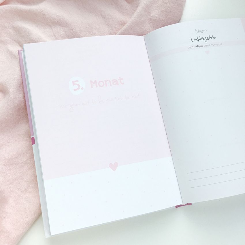 mintkind - Baby Tagebuch Pink Hardcover