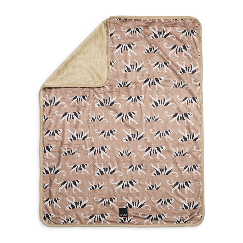 Elodie - Samtdecke White Tiger Warm Sand