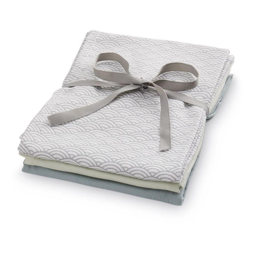 Cam Cam Copenhagen Muslin 3er Set grey Wave