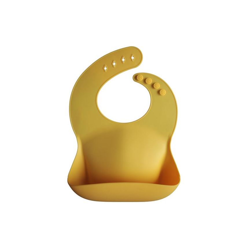 Mushie - Silikon- Lätzchen Mineral Yellow