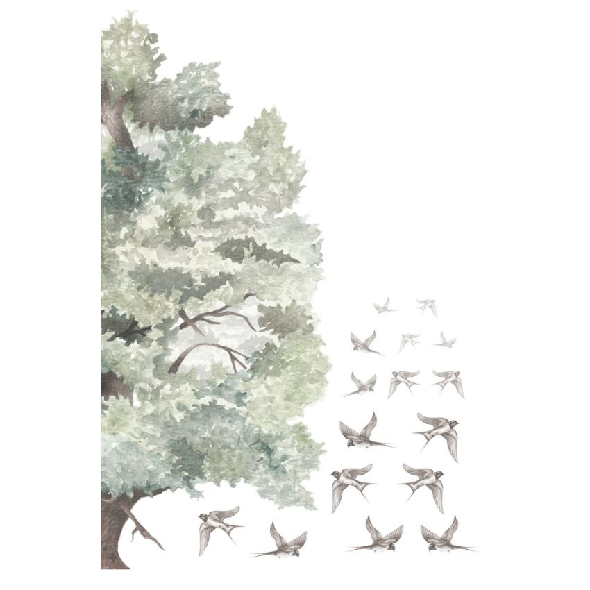 Ginger Monkey - Eiche mit Schwalben