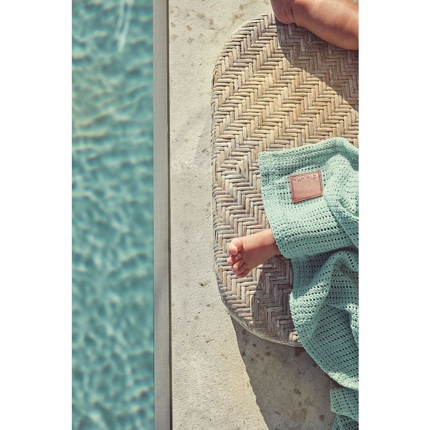 Elodie - Sommer Strickdecke Cellular Aqua Türkis