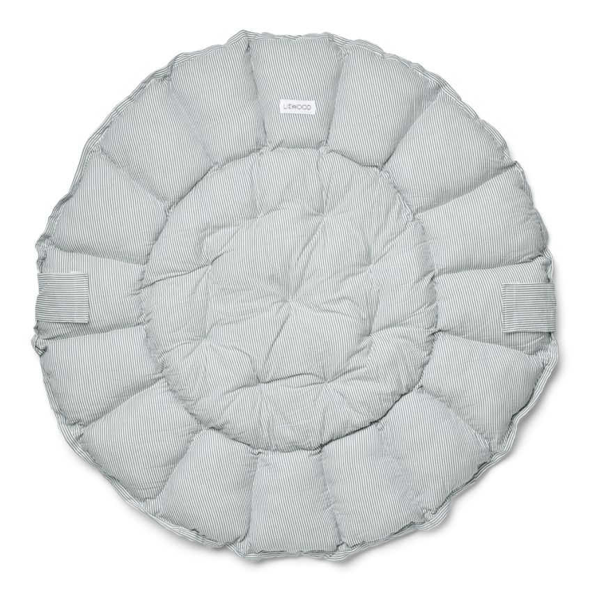 LIEWOOD - Ola 2 in 1 Babynest Playmat Streifen Blau Weiss