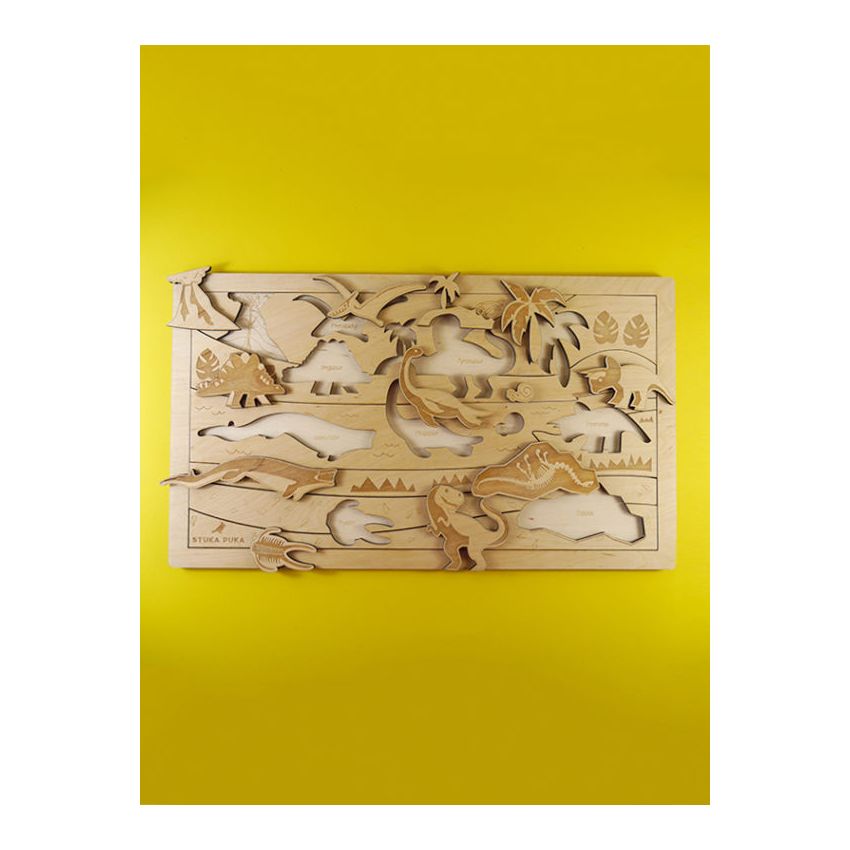 Stuka Puka - Holz Puzzle Dinowelt (deutsch)
