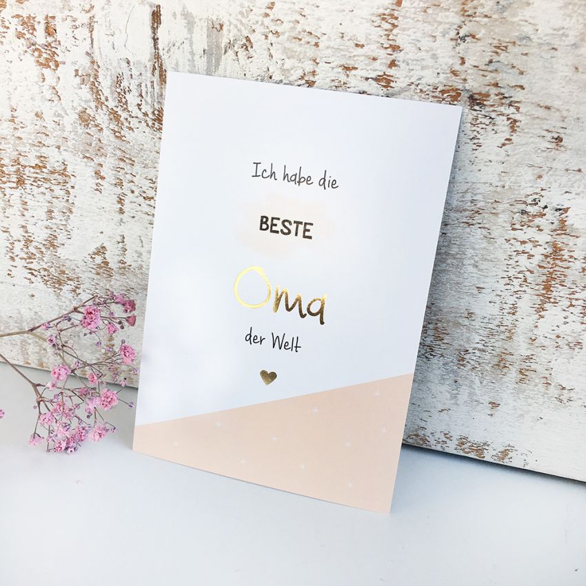 mintkind - Postkarte Gold 