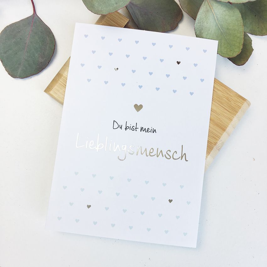 mintkind - Postkarte Silber 