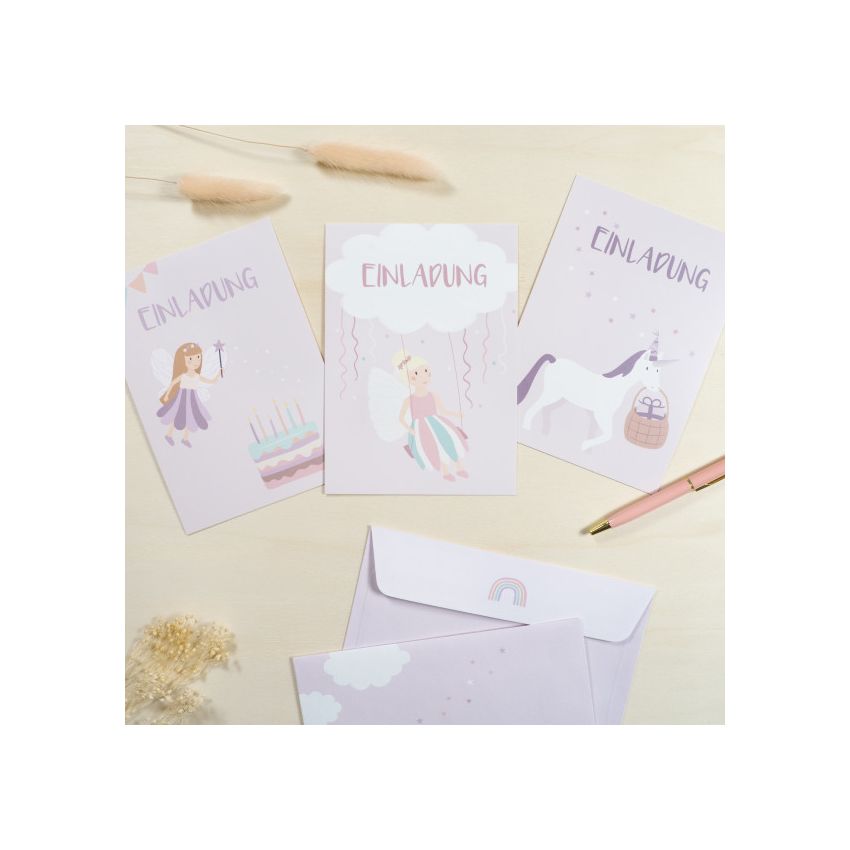 mintkind - Einladungskarten Set zum Geburtstag 