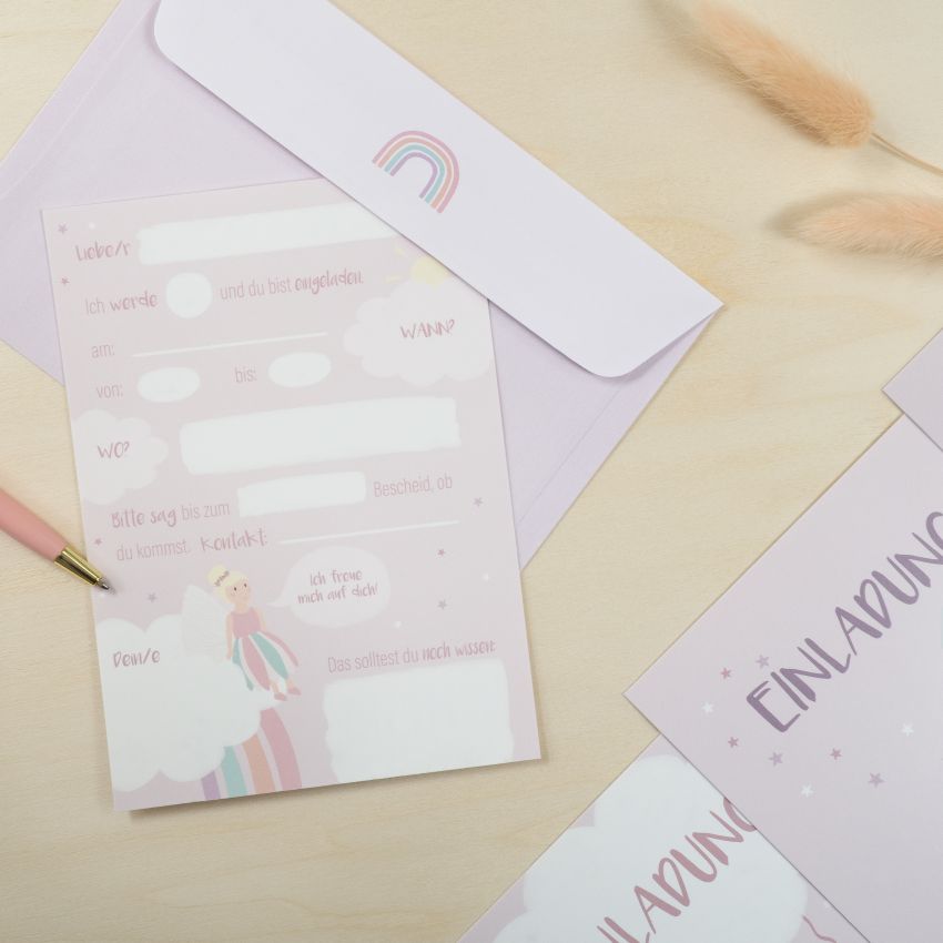 mintkind - Einladungskarten Set zum Geburtstag 