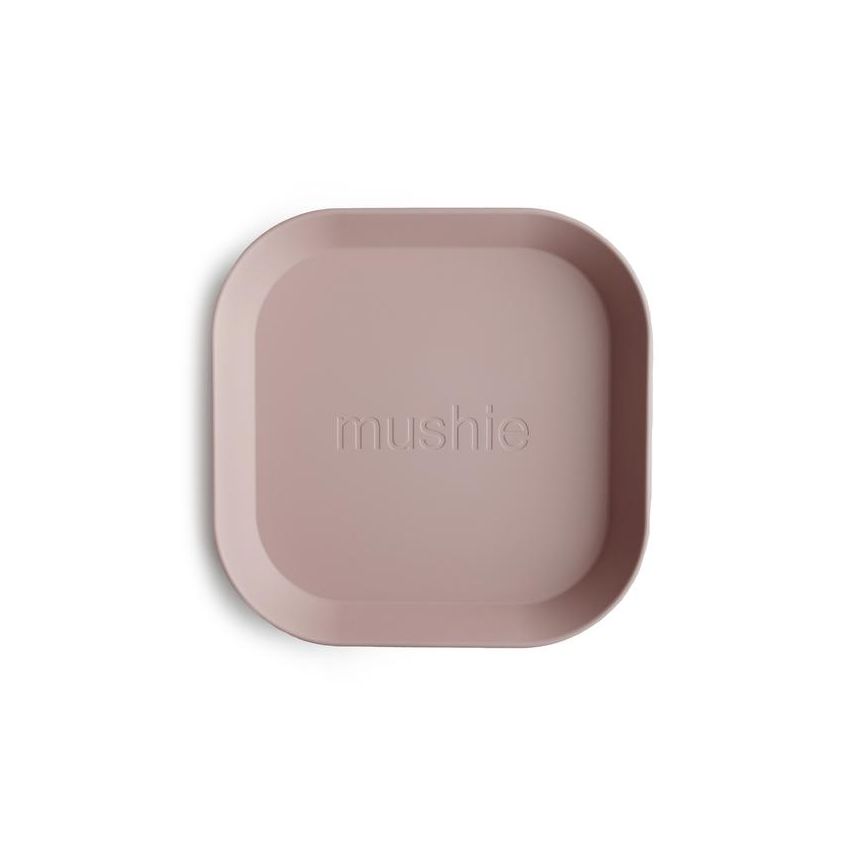 Mushie - 2er Set Square Teller Blush