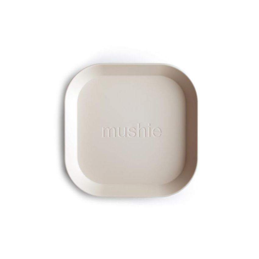 Mushie - 2er Set Square Teller Ivory