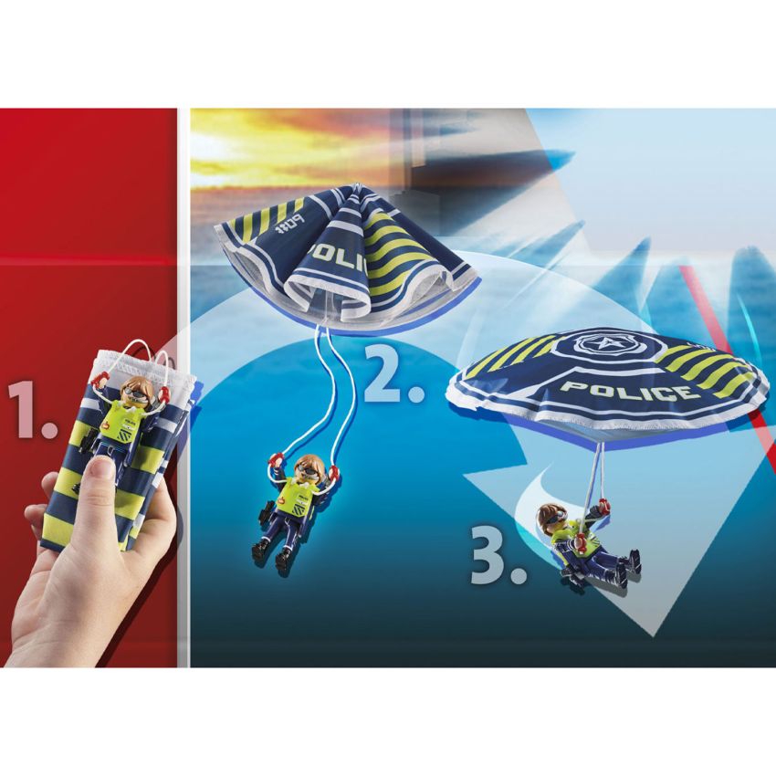 PLAYMOBIL® 70781 - Polizei-Fallschirm: Verfolgung des Amphibien-Fahrzeugs