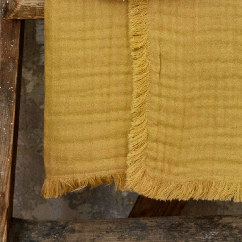 Elodie - Baumwoll Muslin Decke Gold