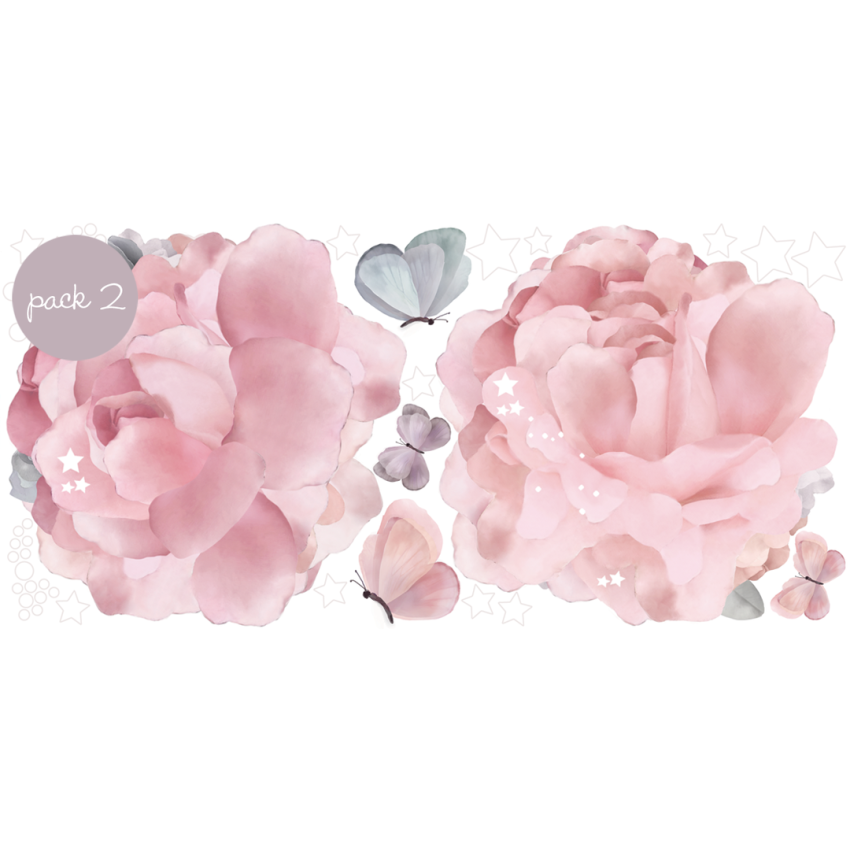 Schmooks - Wandsticker Peonies & Butterflies Pack 2
