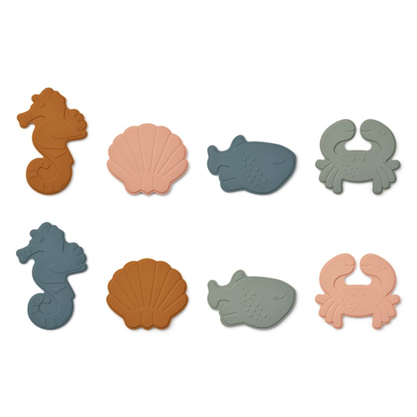 LIEWOOD - Mini antirutsch Badematten Set Sea Creature Mustard Mix