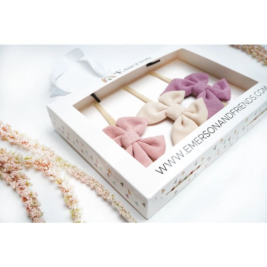 Emerson and Friends - Stirnband Set Baumwolle Mäschchen Pink Pastell