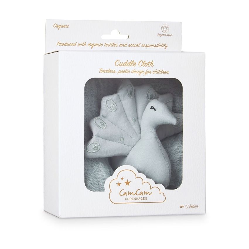 Cam Cam Copenhagen Kuschel- Muslin Pfau blue mist