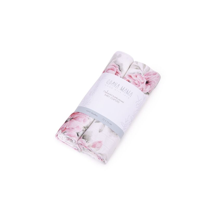 Qbana Mama - Bambus Muslin Swaddle 2er Set Blosssom